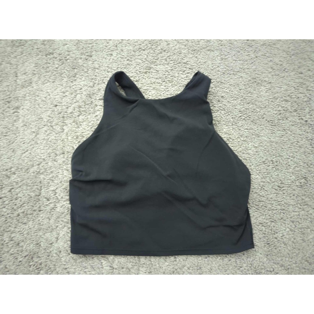 Athleta Conscious Crop TankTop Womens XS Black Padded Racerback Powervita Active